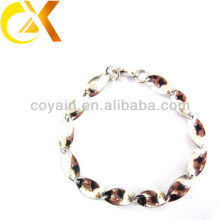 Damas de regalo de ocasión de bloqueo de acero inoxidable pulsera de plata